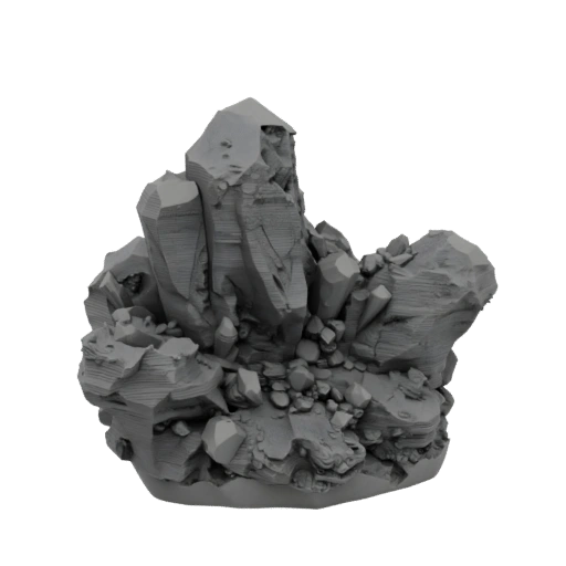 Кристаллическая скальная гряда STL Камни и скалы для 3D-печати смолой