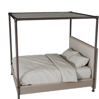 Modular Canopy Queen Bed 3D Kit Asset for Builders