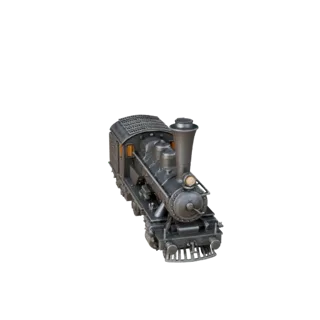 Printable Vintage Steam Train STL 3D Model - Display
