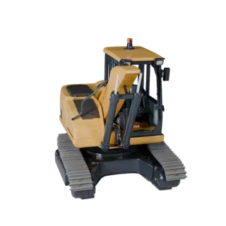 High Poly Backhoe Loader 3D Model for Studio Renders