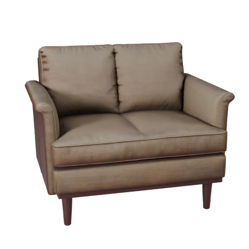 Mid-Century Loveseat 3D Kinematik-Asset für Studio