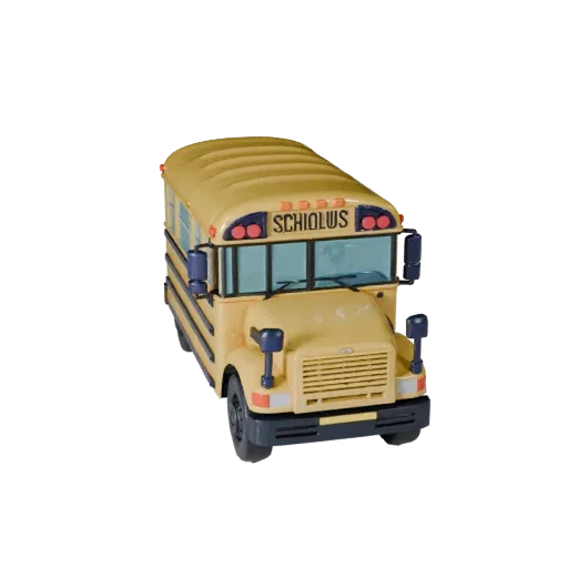 Printable School Bus STL Model - Collectible Display