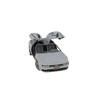 Retro Futuristic Sports Car with Gullwing Doors