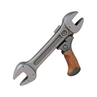 Stylized Worn Wrench 3D Game Asset for Indie Levels