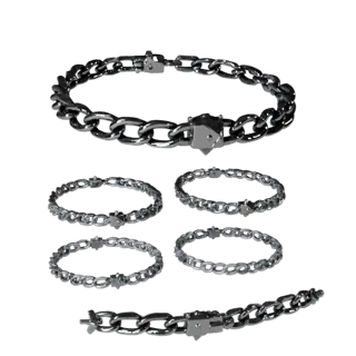 Minimal Bracelet And Earring Set 3D Casual Game Asset