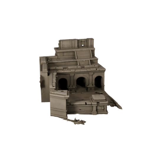 Modèle 3D de Courtyard de Temple Ancien pour Scènes Blender