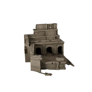 Ancient Temple Courtyard 3D Model for Blender Scenes