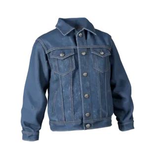 Low Poly Denim Jacket 3D Asset for Realtime Levels