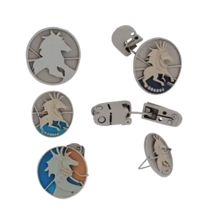 Animal Motif Cameo Brooch 3D Asset for Catalog Use