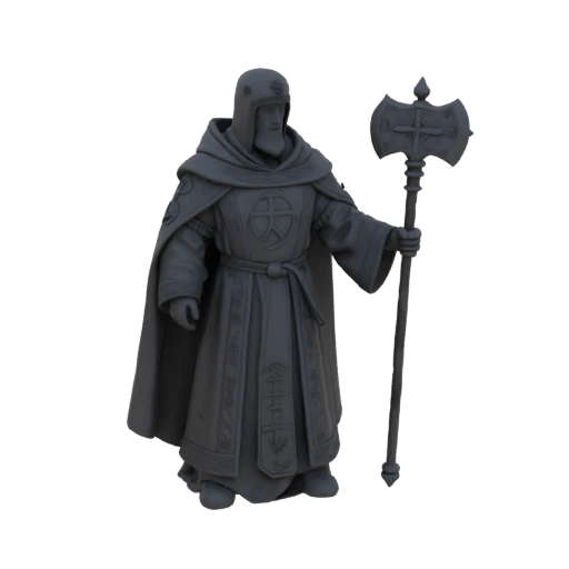 Mittelalterliche Kleriker-Miniatur STL - Gussform