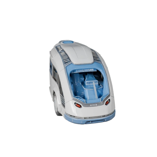 Modelo 3D STL de Ônibus Flutuante Imprimível - Exibição e Colecionáveis