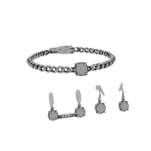 Brautarmband und Ohrring-Set 3D Studio Render Asset