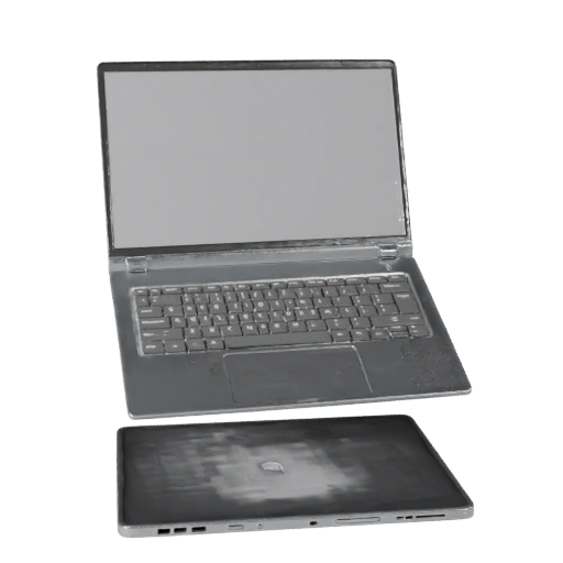 Ultrabook Convertible Notebook 3D-Asset für AR-Nutzung