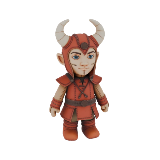 Fantasy Warrior with Horns 3D Model