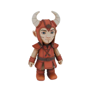 Fantasy Warrior with Horns 3D Model