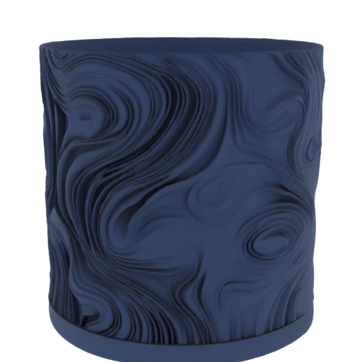 Abstract Swirls Cylinder Planter