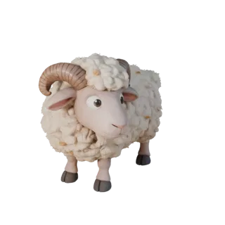 Cartoon Sheep 3D Model - Stylized Asset for Animation | Royalty-Free