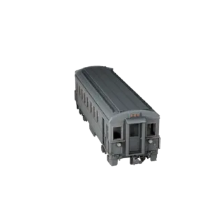 Vintage Passenger Train 3D Model for Unity - Realtime