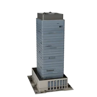 High Poly Glass Skyscraper 3D Model for Archviz for Architecture