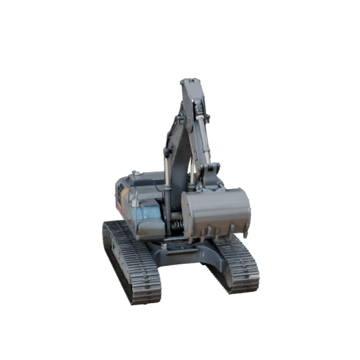 Modèle 3D d'excavatrice minière pour niveaux de studio décontractés