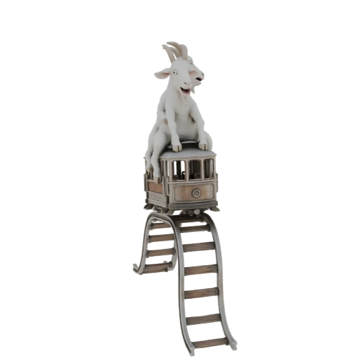 Two-Headed Goat on a Tram