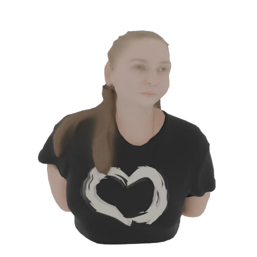Woman with Heart T-Shirt Bust