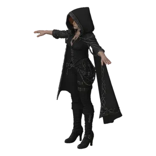 Dark Hooded Rogue 3D Model