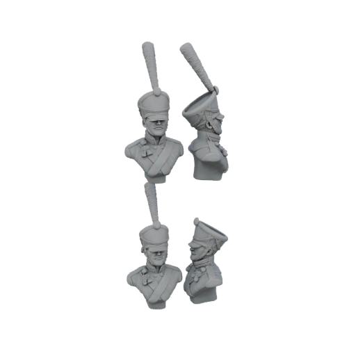 Napoleonic Era Hussar Busts (Set of 2)