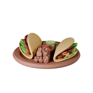 Street Food Taco Platter 3D Asset for Realtime Use