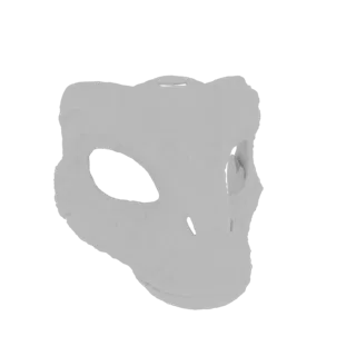 White Dinosaur Skull Mask 3D Model