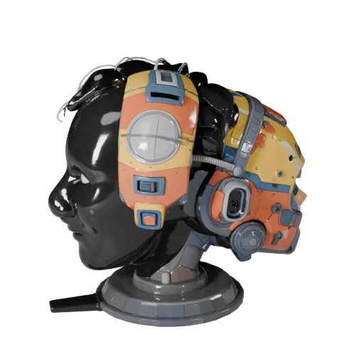 Stilisierte Fantasy-Roboter-Büste | PBR-Asset-Paket für Spiele-Engines