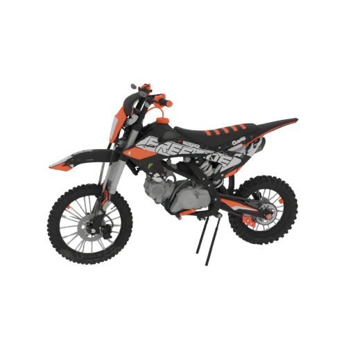 Orange and Black Dirt Bike 3D Model