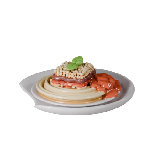Piatto di Pasta Stile Casalingo Asset 3D per Cataloghi Studio