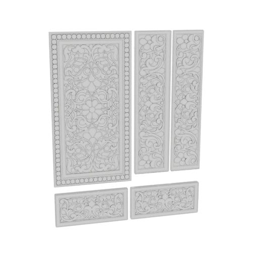 Ornate Carved Panels Set