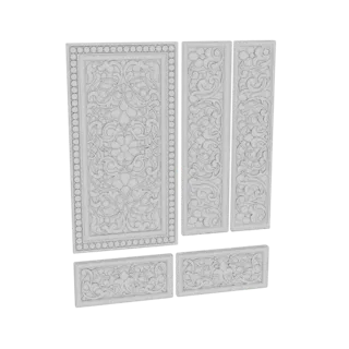 Ornate Carved Panels Set