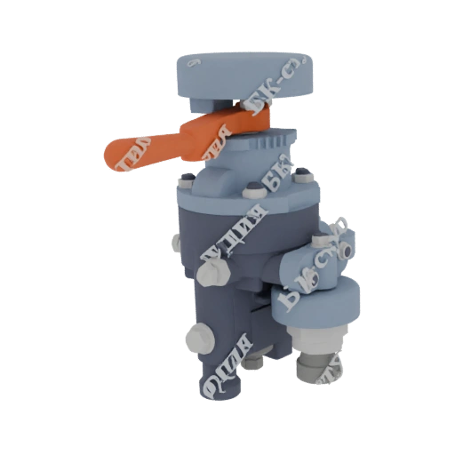 Industrial Ball Valve with Orange Lever