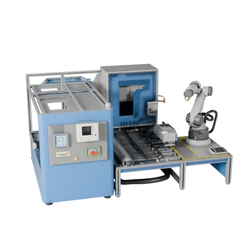 Celda Robótica Automatizada Render de Estudio 3D