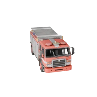 Game Ready Fire Truck 3D Model for Realtime Use PBR Asset