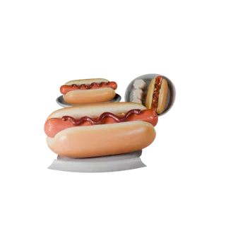 High Poly Hot Dog 3D Asset for Hero Cinema Renders