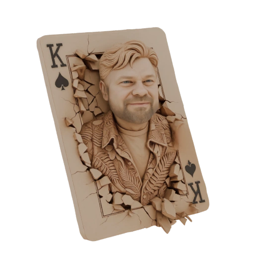 King of Spades Portrait Sculpture