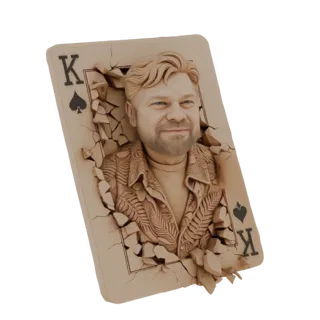King of Spades Portrait Sculpture