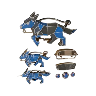 Animal Motif Brooch 3D Game Asset for Realtime Use