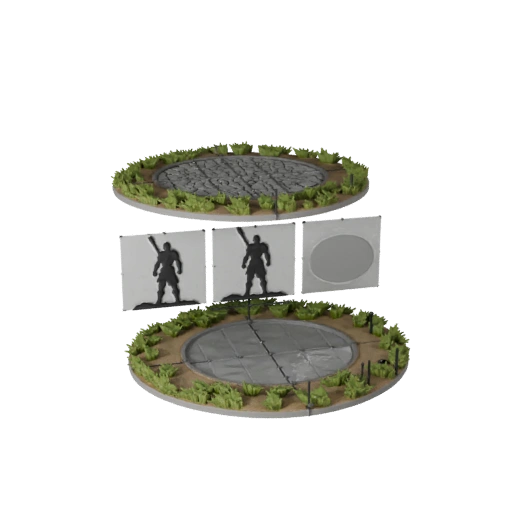 قاعدة غابة بيضاوية معيارية | حزمة أصول Kitbash 3D