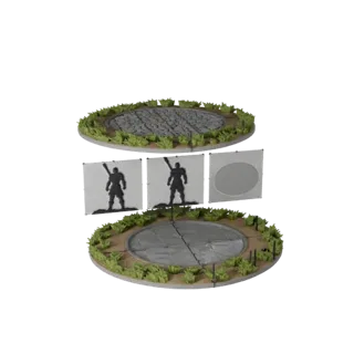 Modular Forest Oval Base | Kitbash 3D Asset Pack Bundle