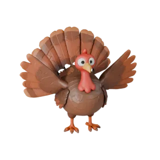 Cartoon Turkey 3D Model - Stylized Asset for Animation | PBR