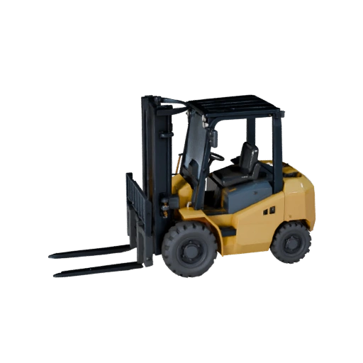 Chariot élévateur de chantier 3D pour niveaux temps réel