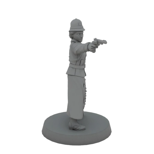 Victorian Era Female Officer with Revolver Miniature