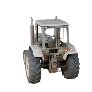 Vintage Farm Tractor 3D Model for Blender & Games - PBR