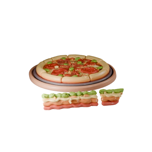 Modello 3D Browser Pronto per il Web di Pizza per Uso Online AR