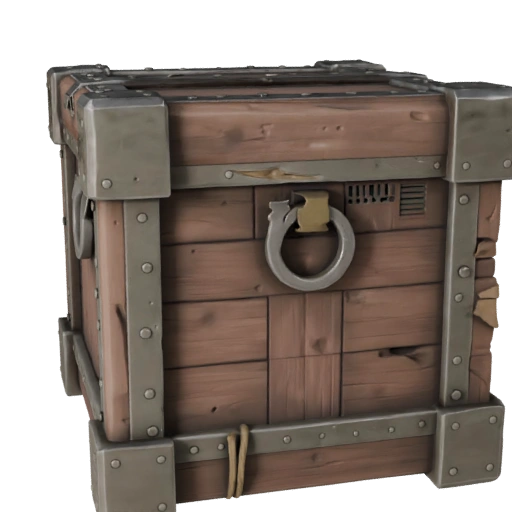 Modello 3D Cassa di Rifornimento Medievale per Livelli di Gioco